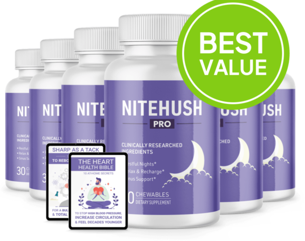 NiteHush Pro 6 Bottle image with free book